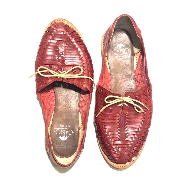 Cano Shoes - Cano Lola Huaraches EU 39 US 8.5 Natural Red